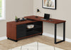Monarch Specialties I 7713 Computer Desk, Home Office, Corner, Storage Drawers, 72"l, L Shape, Work, Laptop, Metal, Laminate, Brown, Black, Contemporary, Modern - - Mounts For Less