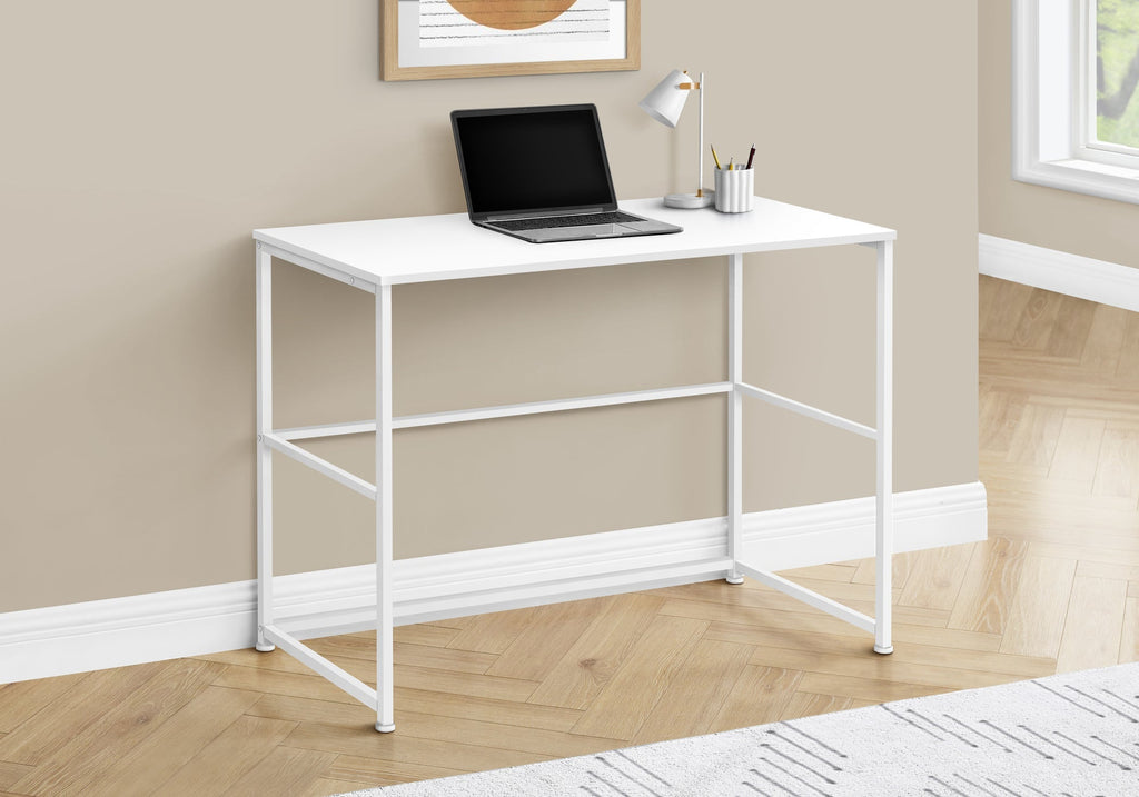 Monarch Specialties I 7775 Computer Desk, Home Office, Laptop, Left, Right Set-up, Storage Drawers, 40"l, Work, Metal, Laminate, White, Contemporary, Modern - - Mounts For Less
