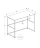 Monarch Specialties I 7778 Computer Desk, Home Office, Laptop, Left, Right Set-up, Storage Drawers, 40"l, Work, Metal, Laminate, Grey, Black, Contemporary, Modern - - Mounts For Less