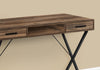 Monarch Specialties I 7794 Computer Desk, Home Office, Laptop, Left, Right Set-up, Storage Drawers, 42"l, Work, Metal, Laminate, Brown, Black, Contemporary, Modern - - Mounts For Less