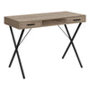 Monarch Specialties I 7796 Computer Desk, Home Office, Laptop, Left, Right Set-up, Storage Drawers, 42"l, Work, Metal, Laminate, Brown, Black, Contemporary, Modern - - Mounts For Less