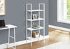 Monarch Specialties I 7801 Bookshelf, Bookcase, 4 Tier, 48"h, Office, Bedroom, Metal, Laminate, White, Contemporary, Modern - - Mounts For Less