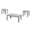 Monarch Specialties I 7860P Table Set, 3pcs Set, Coffee, End, Side, Accent, Living Room, Laminate, Grey, Transitional - - Mounts For Less