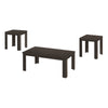 Monarch Specialties I 7863P Table Set, 3pcs Set, Coffee, End, Side, Accent, Living Room, Laminate, Brown, Transitional - - Mounts For Less