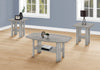 Monarch Specialties I 7870P Table Set, 3pcs Set, Coffee, End, Side, Accent, Living Room, Laminate, Grey, Transitional - - Mounts For Less