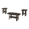 Monarch Specialties I 7873P Table Set, 3pcs Set, Coffee, End, Side, Accent, Living Room, Laminate, Brown, Transitional - - Mounts For Less