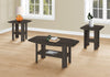 Monarch Specialties I 7873P Table Set, 3pcs Set, Coffee, End, Side, Accent, Living Room, Laminate, Brown, Transitional - - Mounts For Less