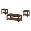 Monarch Specialties I 7882P Table Set, 3pcs Set, Coffee, End, Side, Accent, Living Room, Laminate, Walnut, Transitional - - Mounts For Less
