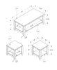 Monarch Specialties I 7883P Table Set, 3pcs Set, Coffee, End, Side, Accent, Living Room, Laminate, Brown, Transitional - - Mounts For Less