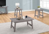 Monarch Specialties I 7932P Table Set, 3pcs Set, Coffee, End, Side, Accent, Living Room, Laminate, Grey, Transitional - - Mounts For Less