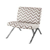 Monarch Specialties I 8137 Accent Chair, Armless, Fabric, Living Room, Bedroom, Fabric, Metal, Brown, Chrome, Contemporary, Modern - - Mounts For Less