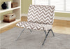 Monarch Specialties I 8137 Accent Chair, Armless, Fabric, Living Room, Bedroom, Fabric, Metal, Brown, Chrome, Contemporary, Modern - - Mounts For Less