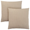 Monarch Specialties I 9229 Pillows, Set Of 2, 18 X 18 Square, Insert Included, Decorative Throw, Accent, Sofa, Couch, Bedroom, Polyester, Hypoallergenic, Brown, Modern - - Mounts For Less