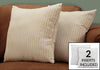 Monarch Specialties I 9229 Pillows, Set Of 2, 18 X 18 Square, Insert Included, Decorative Throw, Accent, Sofa, Couch, Bedroom, Polyester, Hypoallergenic, Brown, Modern - - Mounts For Less