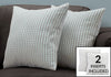 Monarch Specialties I 9231 Pillows, Set Of 2, 18 X 18 Square, Insert Included, Decorative Throw, Accent, Sofa, Couch, Bedroom, Polyester, Hypoallergenic, Blue, Grey, Modern - - Mounts For Less
