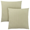 Monarch Specialties I 9233 Pillows, Set Of 2, 18 X 18 Square, Insert Included, Decorative Throw, Accent, Sofa, Couch, Bedroom, Polyester, Hypoallergenic, Green, Modern - - Mounts For Less