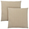 Monarch Specialties I 9235 Pillows, Set Of 2, 18 X 18 Square, Insert Included, Decorative Throw, Accent, Sofa, Couch, Bedroom, Polyester, Hypoallergenic, Gold, Grey, Modern - - Mounts For Less