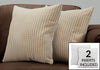 Monarch Specialties I 9235 Pillows, Set Of 2, 18 X 18 Square, Insert Included, Decorative Throw, Accent, Sofa, Couch, Bedroom, Polyester, Hypoallergenic, Gold, Grey, Modern - - Mounts For Less