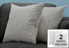 Monarch Specialties I 9237 Pillows, Set Of 2, 18 X 18 Square, Insert Included, Decorative Throw, Accent, Sofa, Couch, Bedroom, Polyester, Hypoallergenic, Grey, Black, Modern - - Mounts For Less