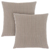 Monarch Specialties I 9239 Pillows, Set Of 2, 18 X 18 Square, Insert Included, Decorative Throw, Accent, Sofa, Couch, Bedroom, Polyester, Hypoallergenic, Brown, Modern - - Mounts For Less