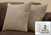 Monarch Specialties I 9239 Pillows, Set Of 2, 18 X 18 Square, Insert Included, Decorative Throw, Accent, Sofa, Couch, Bedroom, Polyester, Hypoallergenic, Brown, Modern - - Mounts For Less