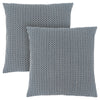 Monarch Specialties I 9241 Pillows, Set Of 2, 18 X 18 Square, Insert Included, Decorative Throw, Accent, Sofa, Couch, Bedroom, Polyester, Hypoallergenic, Blue, Modern - - Mounts For Less