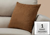 Monarch Specialties I 9268 Pillows, 18 X 18 Square, Insert Included, Decorative Throw, Accent, Sofa, Couch, Bedroom, Polyester, Hypoallergenic, Brown, Modern - - Mounts For Less