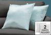 Monarch Specialties I 9341 Pillows, Set Of 2, 18 X 18 Square, Insert Included, Decorative Throw, Accent, Sofa, Couch, Bedroom, Polyester, Hypoallergenic, Blue, Modern - - Mounts For Less