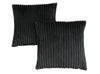 Monarch Specialties I 9357 Pillows, Set Of 2, 18 X 18 Square, Insert Included, Decorative Throw, Accent, Sofa, Couch, Bedroom, Polyester, Hypoallergenic, Black, Modern - - Mounts For Less