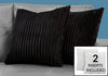 Monarch Specialties I 9357 Pillows, Set Of 2, 18 X 18 Square, Insert Included, Decorative Throw, Accent, Sofa, Couch, Bedroom, Polyester, Hypoallergenic, Black, Modern - - Mounts For Less