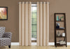 Monarch Specialties I 9800 Curtain Panel, 2pcs Set, 54"w X 84"l, Room Darkening, Grommet, Living Room, Bedroom, Kitchen, Micro Suede, Polyester, Beige, Contemporary, Modern - - Mounts For Less