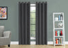 Monarch Specialties I 9803 Curtain Panel, 2pcs Set, 54"w X 84"l, Room Darkening, Grommet, Living Room, Bedroom, Kitchen, Micro Suede, Polyester, Grey, Contemporary, Modern - - Mounts For Less