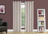 Monarch Specialties I 9818 Curtain Panel, 2pcs Set, 54"w X 95"l, Room Darkening, Grommet, Living Room, Bedroom, Kitchen, Micro Suede, Polyester, Beige, Contemporary, Modern - - Mounts For Less