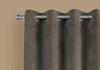 Monarch Specialties I 9826 Curtain Panel, 2pcs Set, 54"w X 84"l, Room Darkening, Grommet, Living Room, Bedroom, Kitchen, Velvet, Polyester, Beige, Contemporary, Modern - - Mounts For Less