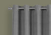 Monarch Specialties I 9842 Curtain Panel, 2pcs Set, 54"w X 95"l, 100% Blackout, Grommet, Living Room, Bedroom, Kitchen, Thermal Insulation, Polyester, Grey, Contemporary, Modern - - Mounts For Less