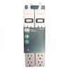 Philips - 2 Pack 6 Outlet Surge Protector, 450 Joule Protection, White - - Mounts For Less