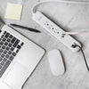 Philips 4 Outlet 2 USB Port Surge Protector, 720 Joules, 4ft Cord, White - - Mounts For Less