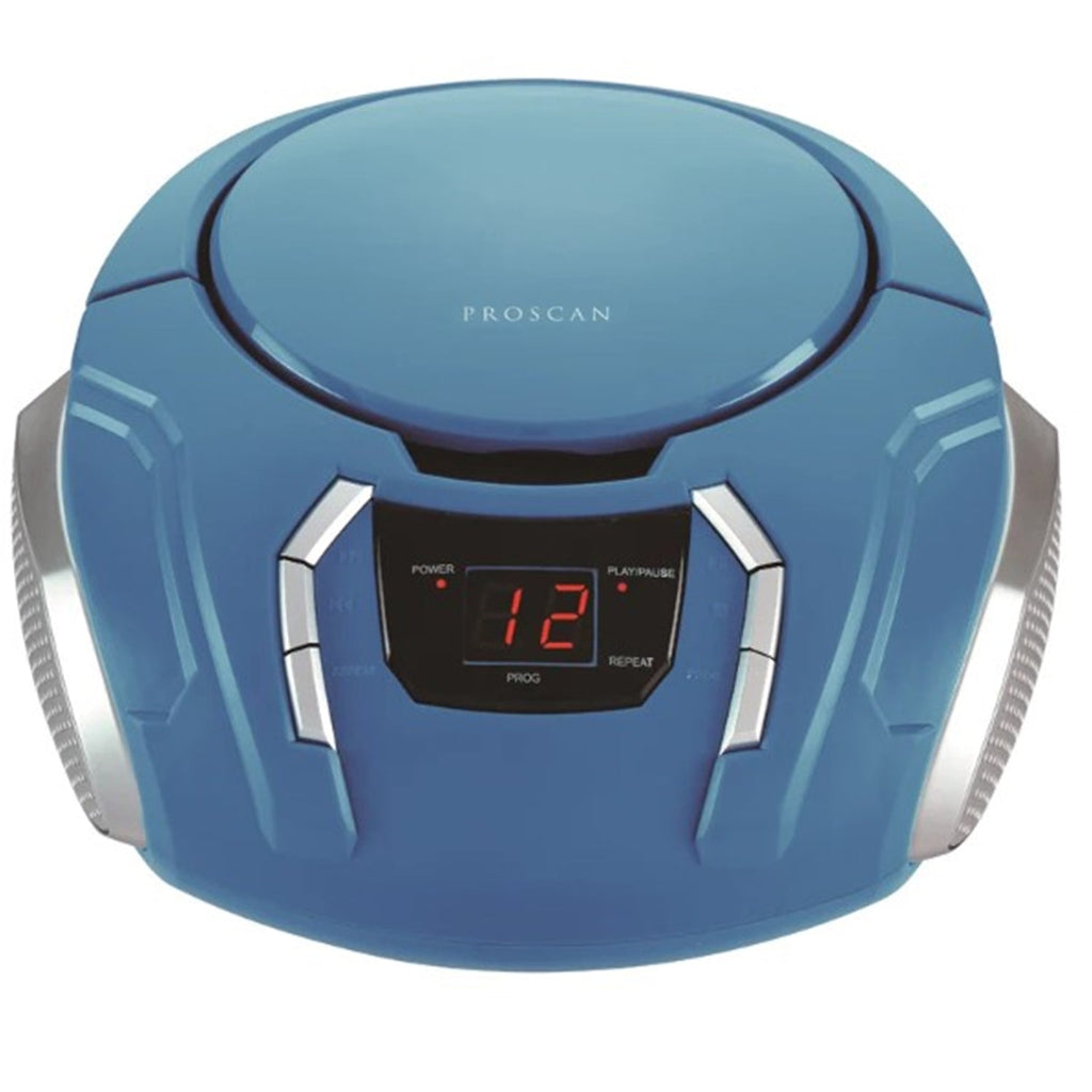 Proscan - BoomBox / Portable CD Player With AM/FM Radio and AUX Input, Blue - - Mounts For Less