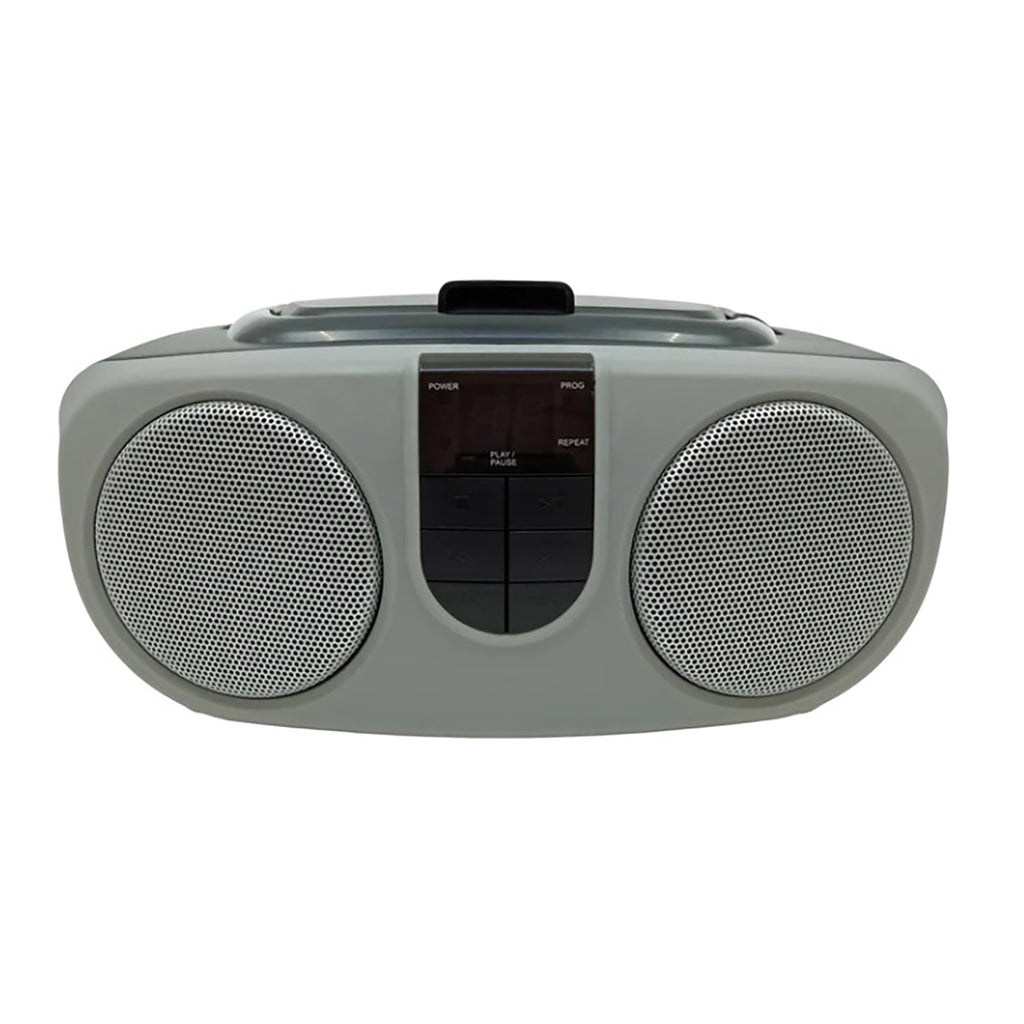 Proscan - BoomBox/Portable CD Player with AM/FM Radio, AUX Input, Grey - - Mounts For Less