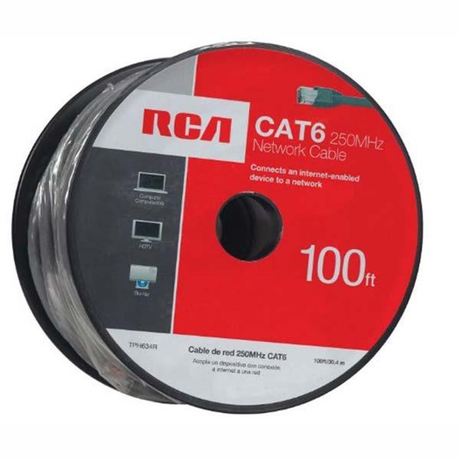 RCA - UTP Network Cable, CAT6, 24AWG, 100 feet, Gray - - Mounts For Less