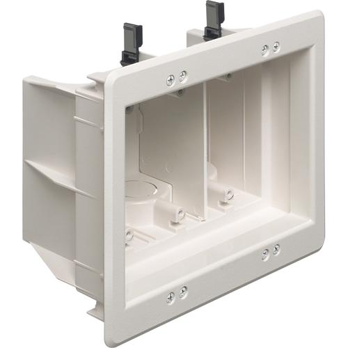 Recessed Triple Box for cables and power outlets DVFR White - - Mounts For Less