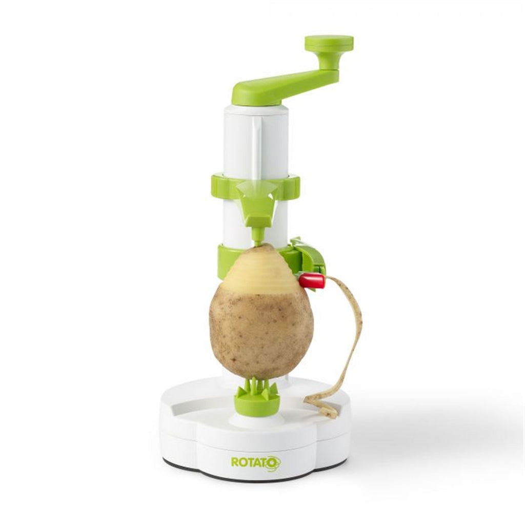 Rotato - Manual Fruit and Vegetable Peeler, Non-Slip Base, Green - - Mounts For Less