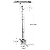 Royal Mounts Universal Projector Ceiling Mount For Projectors Up To 33Lbs White ROY7409PMW - - Mounts For Less
