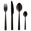 Safdie & Co - Stainless Steel Flatware/Cutlery Set, 16 Pieces, Dishwasher Safe, Onyx Black - - Mounts For Less