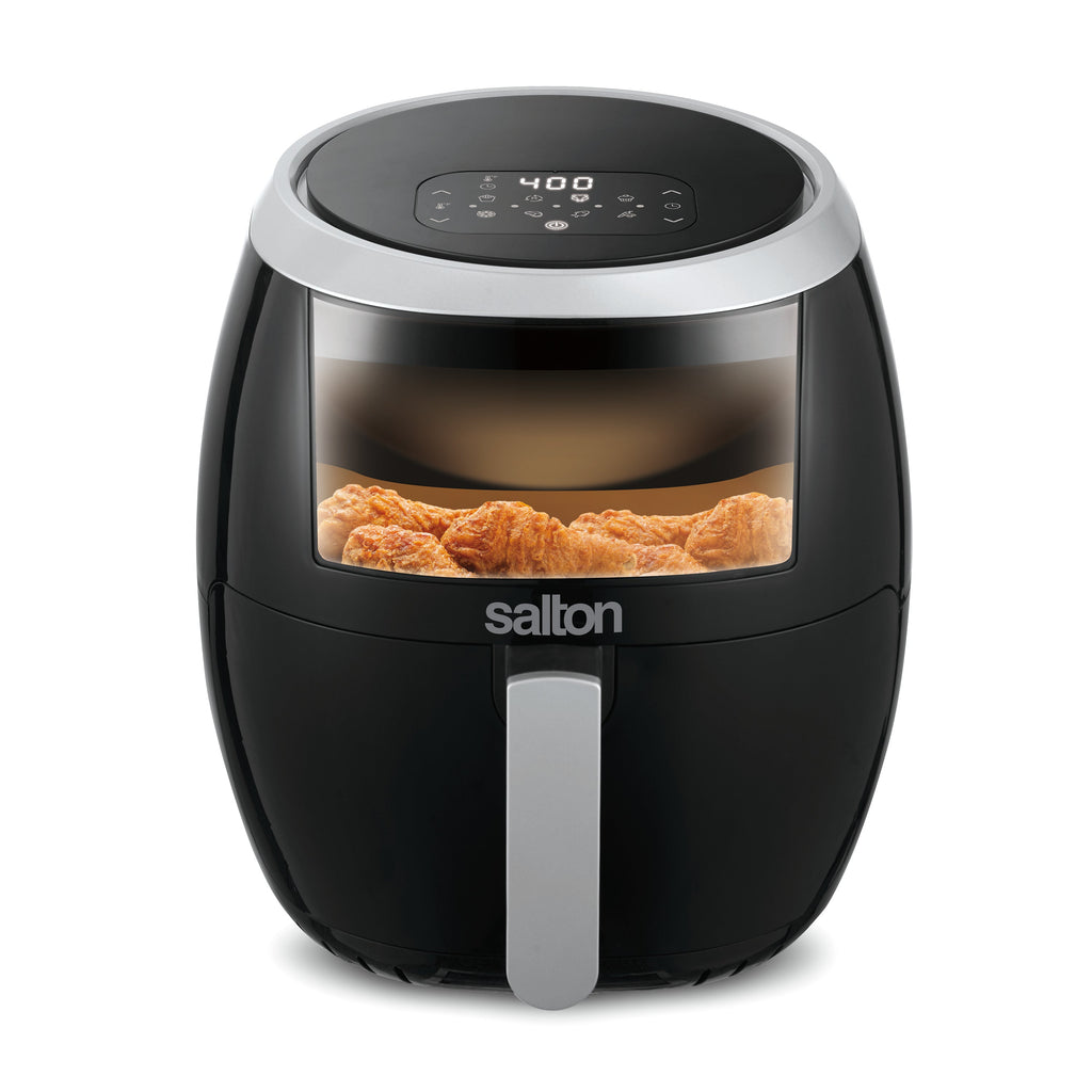 Salton AF2103 Air Fryer XXL, 8L Capacity, 8 Preset Functions, Digital Display, 1700 Watts, Black - - Mounts For Less