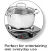 Salton - Dual Coil Portable Electric Cooktop, Temperature Control, Black - - Mounts For Less