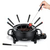 Salton - Electric Fondue Set with 2.8 Liter Non-Stick Bowl, 1000W, Black - - Mounts For Less