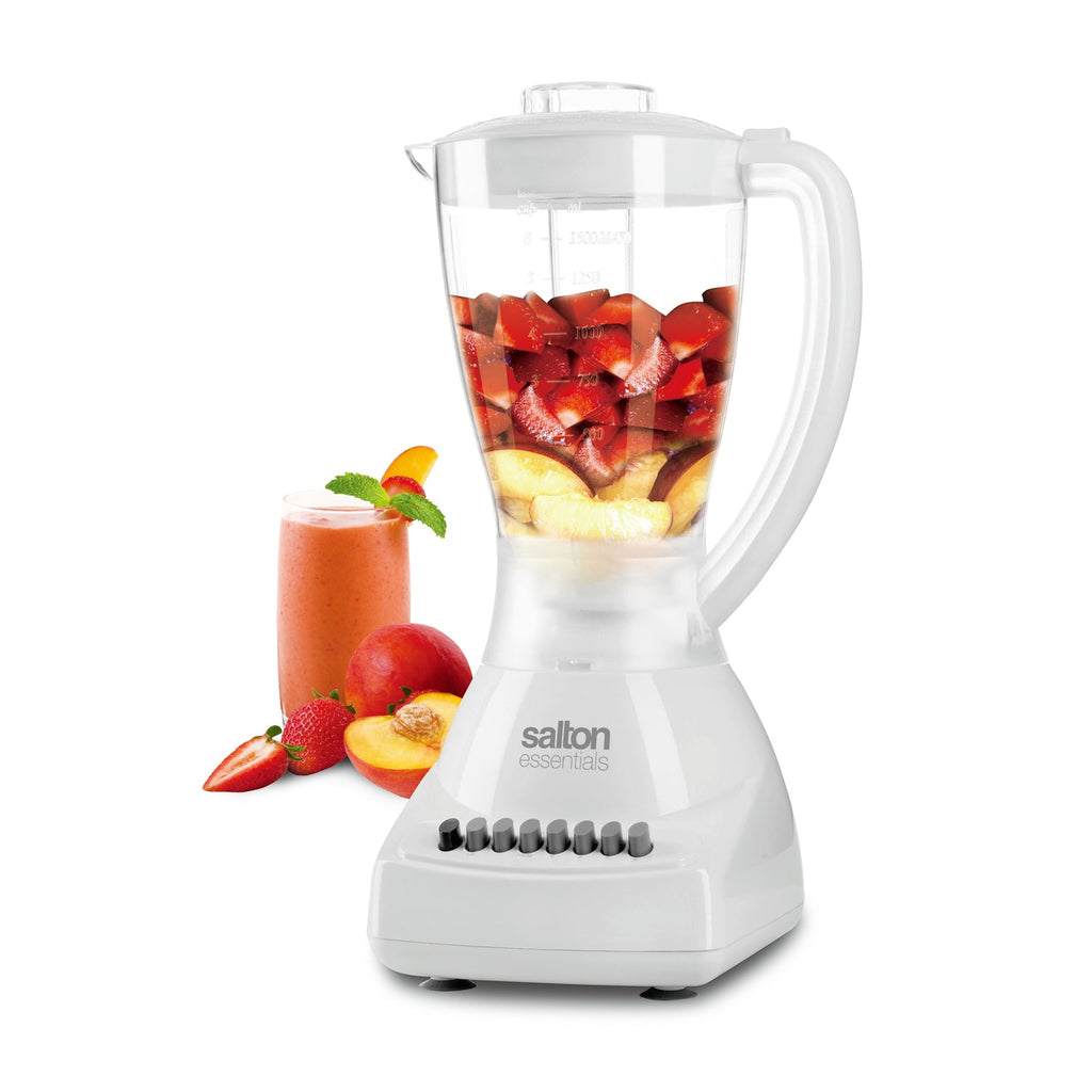 Salton Essentials 8-speed Blender with Pulse Button White - - Mounts For Less