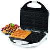 Salton Essentials - Belgian Style 2 Slice Waffle Maker, Nonstick Plates, White - - Mounts For Less