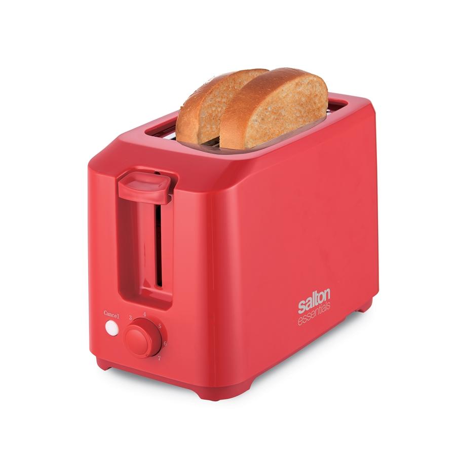 Salton Essentials - Compact Toaster, 2 Slice Capacity, Red - - Mounts For Less